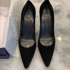 Stuart Weitzman Black Suede Heel- NEW